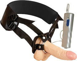 You2Toys Gigolina Vibrating Strap-on Harness με Dildo 22cm και Δόνηση στο χρώμα του δέρματος