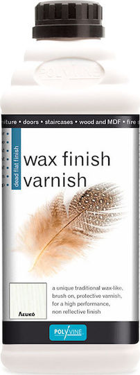 Polyvine Wax Finish Acrylic Clear Surface Varnish Water White Satin 500ml