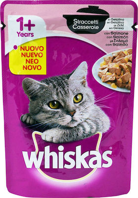 Whiskas Casserole Nasses Katzenfutter für Katze in Beutel mit Lachs 85gr