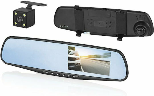 Blow F600 Set Oglindă cu Camera DVR Auto 1080P cu Ecran 4.3" și Cameră Pentru Marșarier