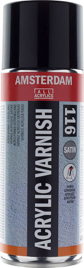 Royal Talens Spray Poloneză Amsterdam Acrylic Varnish cu Satin Efect Transparent 116 400ml