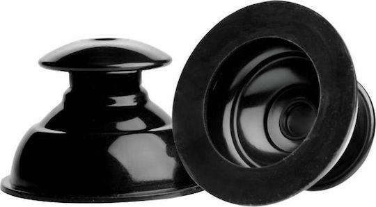 XR Master Series XL Plungers Extreme Nipple Suckers Black 2pcs