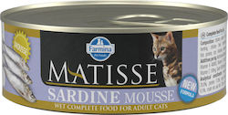 Farmina Matisse Hrana umeda pentru pisici adulte in Poate cu Sardină Mousse 85gr 1buc