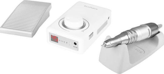 Saeyang Μini K38 Nail Drill Power 25W White with Pedal with 30000 Rotations per Minute