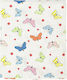 Dimcol Butterfly Cotton Swaddle Wrap Multicolour 80x80cm.