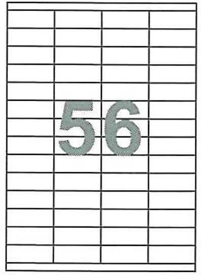 Fleks 5600 Self-Adhesive Rectangular A4 Labels 52.5x21.2mm