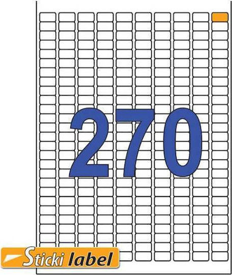 Sticki Sticki 27000 Self-Adhesive Rectangular A4 Labels 17.8x10mm