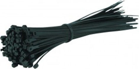 SAS Plastic Cable Ties 300mmx3.6mm In Black Colour 100 Pieces AK-KO-109