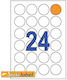 Sticki Sticki 2400 Self-Adhesive Round A4 Labels 40mm