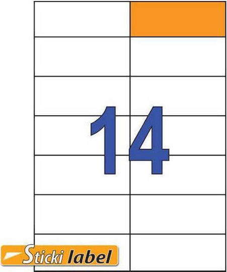 Sticki 1400 Selbstklebende A4-Etiketten Sticki 105x42.3mm