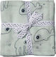Done by Deer Sea Friends Πάνες Αγκαλιάς από Μουσελίνα Μπλε 120x120εκ. 2τμχ