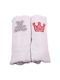 Minene Embroidery Muslin Swaddle Wraps White 70x70cm. 2pcs