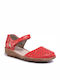 Rieker Anatomic Leather Ballerinas Red