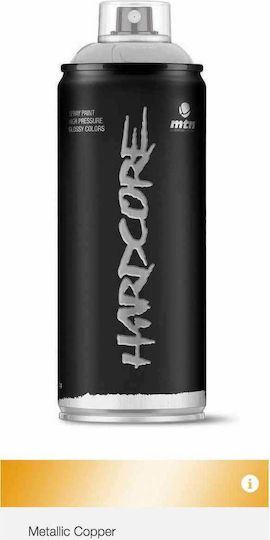 Montana Colors Σπρέι Βαφής Hardcore Ακρυλικό με Μεταλλικό Εφέ Copper Copper 400ml