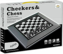 Zita Toys Checkers & Chess Μαγνητικό Σκάκι / Ντάμα με Πιόνια 30x30cm