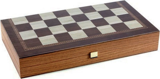 Manopoulos Laminate Βελανιδιάς Κλαδί 3 Σε 1 Χειροποίητο Τάβλι/Σκάκι από Ξύλο Ελιάς με Πούλια 38x40cm