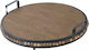 Artekko Metallic Round Decorative Tray 45x45cm