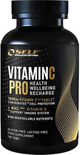 Self Omninutrition Vitamin C Pro Πολυβιταμίνη για Ενέργεια & Ενίσχυση του Ανοσοποιητικού 1000mg 100 ταμπλέτες