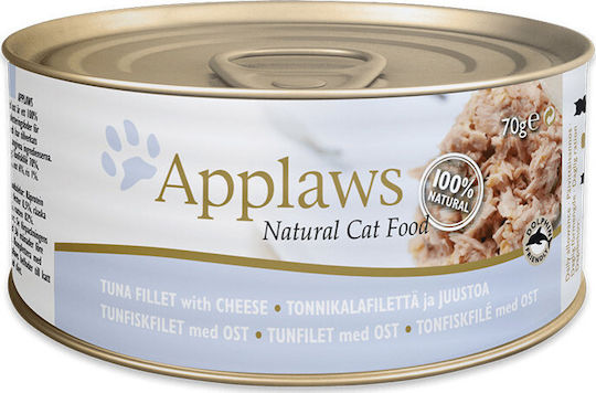 Applaws Natural Cat Food Wet Food for Adult Cats in Cans with Tuna 70gr