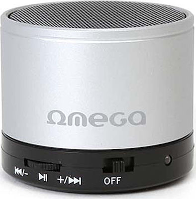 Omega OG47 Bluetooth-Lautsprecher 3W mit Radio und Batterielebensdauer von bis zu 5 Stunden Silber