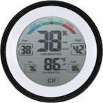 U07 Black Indoor Thermometer & Hygrometer Tabletop