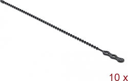 DeLock Δεματικά Καλωδίων Πλαστικά 210mmx4.5mm σε Μαύρο χρώμα (10τμχ) (18966)