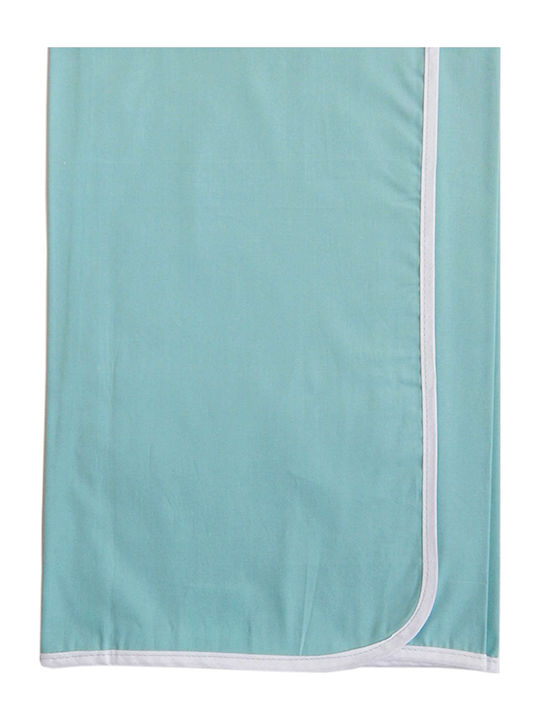 Baby Oliver Cotton Swaddle Blanket Turquoise 80x80cm