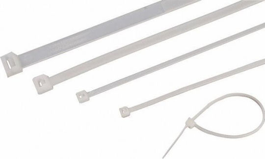 SAS Cable Ties Plastic 370mmx4.8mm In White Colour 100pcs AK-KO-016