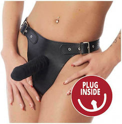 Rimba Briefs With Dildo Inside And Outside Harnașament cu Dildo 17cm în Culoare Negru