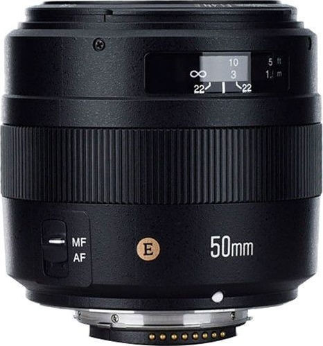 Yongnuo Пълен кадър Фотообектив YN 50mm f/1.4 Фиксиран за Никон Ф Монтаж Черен
