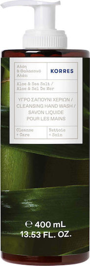 Korres Aloe & Sea Salt Pump Bubble Bath Gel with Aloe Vera Soothing 400ml