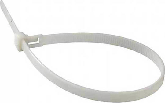V-TAC Cable Ties Plastic 150mm x 4.5mm in White Colour (100 pcs) (11171)