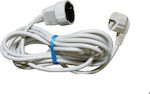 Extension Cable Cord 3x1.5mm²/5m White