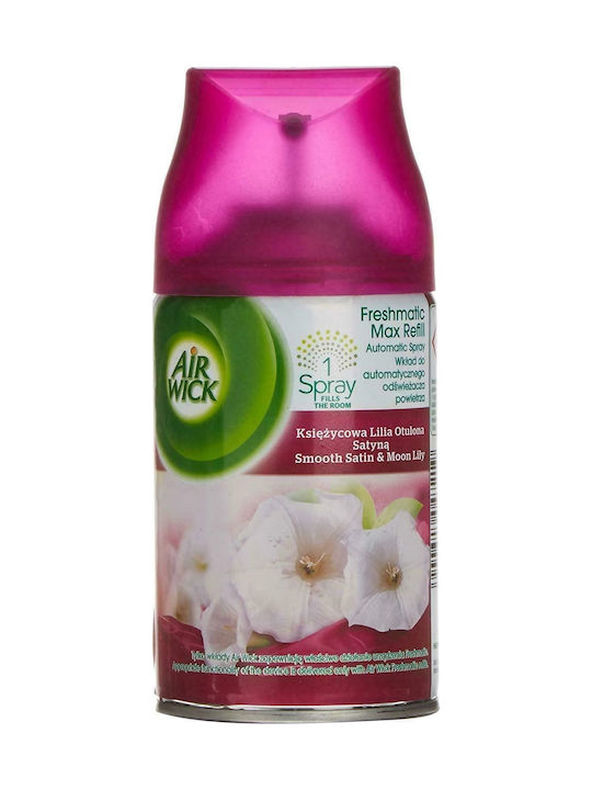 Airwick Nachfüllpack für Sprühgerät Ersatz Freshmatic mit Duft Glatter Satin & Mondlilie 250ml