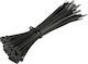 V-TAC Pack of 100pcs Black Plastic Cable Ties 200x2.5mm 11164