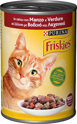 Purina Adult Nasses Katzenfutter für Katze in Dose mit Gemüse und Rindfleisch 400gr