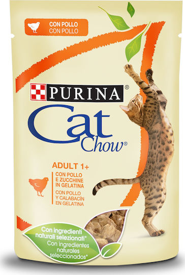 Cat Chow Υγρή Τροφή για Ενήλικες Γάτες σε Φακελάκι με Κοτόπουλο 85gr