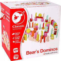 Classic World Brettspiel Bear's Dominoes 3+ Jahre 3531