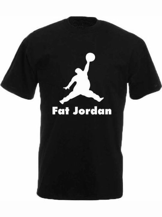 Fat Air Jordan Lustiges Tshirt SCHWARZ
