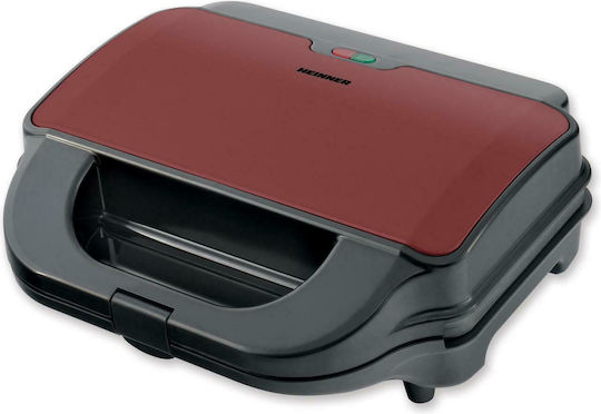 Heinner Sandwich Maker with Removable Plates for 2 Sandwiches 900W Red