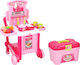 Eddy Toys Kids Kitchen Κουζίνα Καρότσι με Βαλιτσάκι for 3+ Years Old 13975