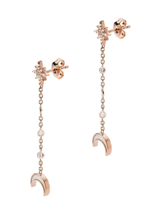 Emporio Armani Heritage Earrings made of Steel Gold Plated with Stones