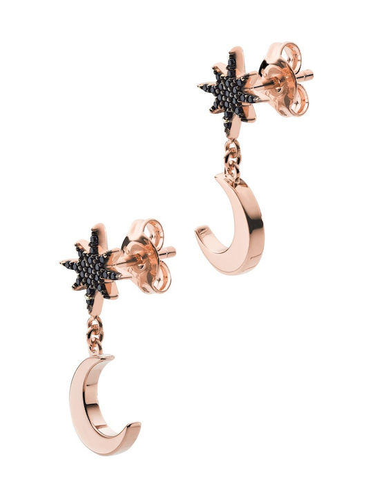 Emporio Armani Heritage Earrings made of Steel Gold Plated with Stones