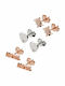 Emporio Armani Sentimental Set Earrings made of Steel Gold Plated with Stones