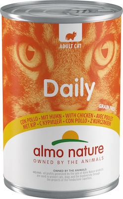 Almo Nature Daily Nasses Katzenfutter für Katze in Dose mit Huhn 400gr