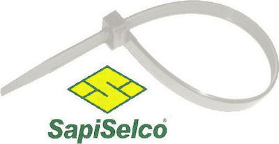 Sapiselco Pack of 100pcs White Plastic Cable Ties 280x3.5mm