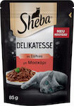 Sheba Delikatesse Wet Food for Adult Cats In Pouch with Calf 1pc 85gr