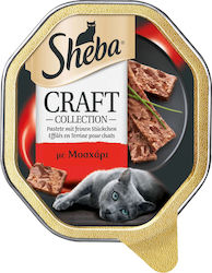 Sheba Craft Nasses Katzenfutter für Katze in Tablett mit Kalb 85gr