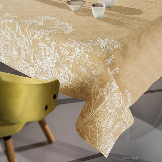 Saint Clair 1028 Stain Resistant Curry 145x180cm Tablecloth