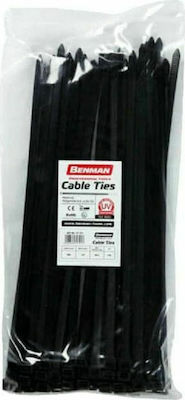 Benman Pack of 20pcs Black Plastic Cable Ties 815x9mm 70960